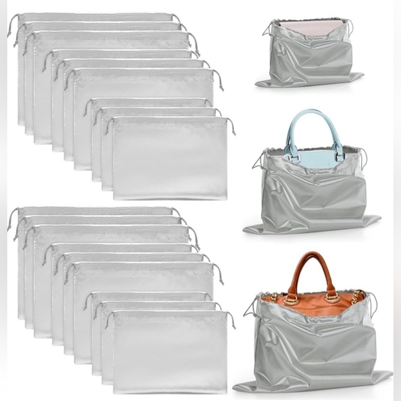 Dust Bags, Set of 18 With Drawstring in 3 Different Sizes, NEW - Picture 1 of 4